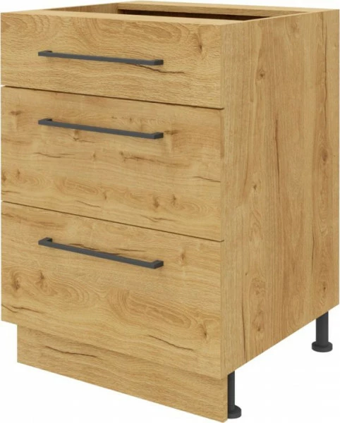 Szafka 60 dolna szufladowa Bellona z Easy Box (dąb Soma ciemny)