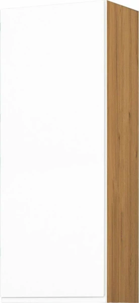 Szafka 40 górna lewa Kampara (Biały lakier/dąb Soma ciemny) 100cm