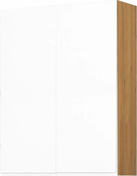 Szafka 80 górna Kampara (Biały lakier/dąb Soma ciemny) 100cm