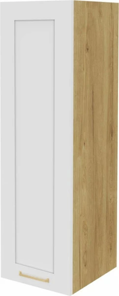 Szafka 30 górna lewa Laurencja (biały lakier mat/dąb Soma ciemny) 100cm