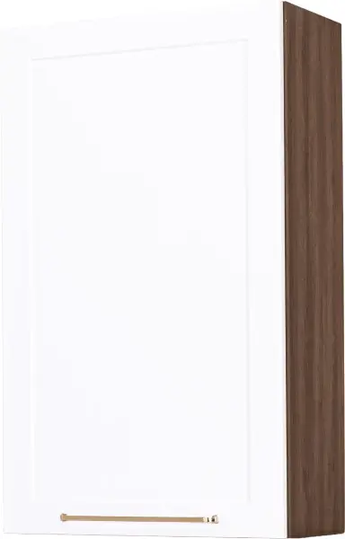 Szafka 50 górna lewa wys.100cm Laurencja (biały lakier mat/orzech Foresta)