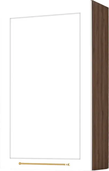 Szafka 60 górna wys.100cm prawa na suszarkę Laurencja (biały lakier mat/orzech Foresta)