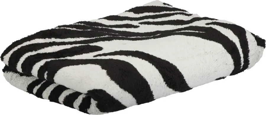 Koc żakardowy Zebra 61 (biały/czarny)