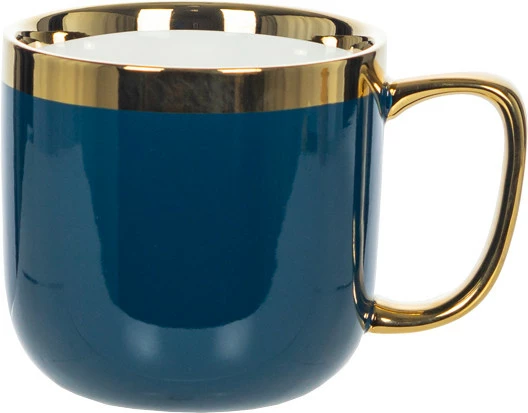 Kubek ceramiczny Cindy 83 (granatowy ze złotym paskiem)