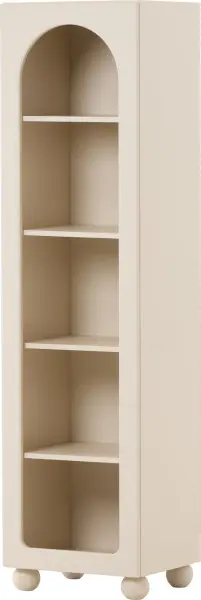 Regał z frontem i półkami Rozano (kaszmir lakier mat/kaszmir)