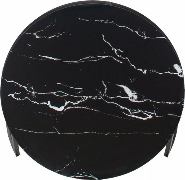 Stolik kawowy 80cm Marbi 9 (czarny-marmur)
