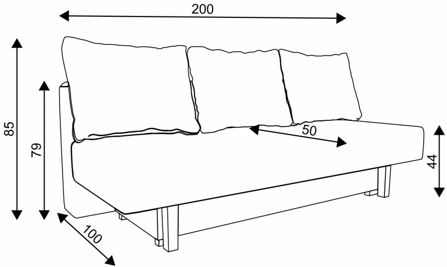 Sofa Afrodyta 2 (plusz grafit)