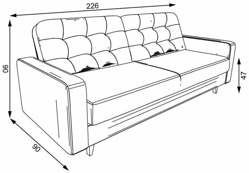 Sofa Sewilla (boucle grafit)