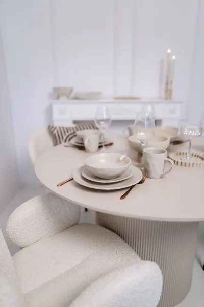Zestaw talerzy Nordic 18 elementów (beż)