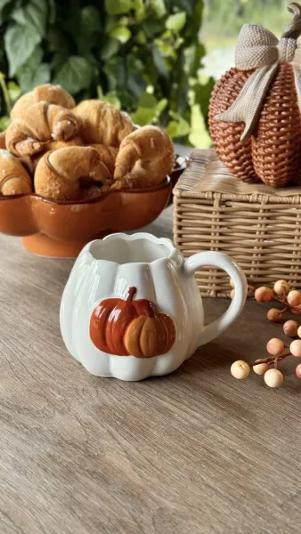 Kubek Autumn 193 (biały/brąz)
