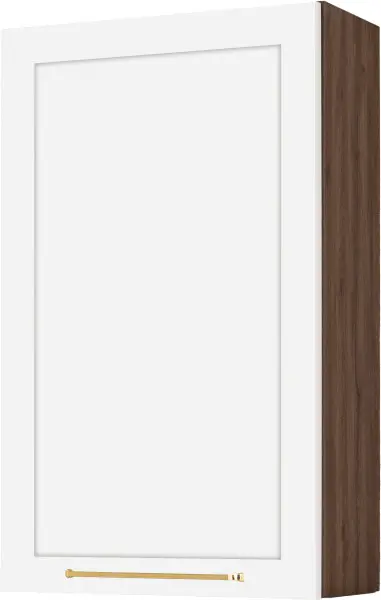 Szafka 60 lewa wys. 100cm Laurencja (biały lakier mat/orzech Foresta)