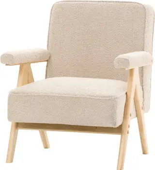 Fotel Vintage 25 (boucle beżowy) 