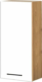 Szafka 45 górna lewa Bellona 100cm (biały połysk/dąb Soma ciemny) 