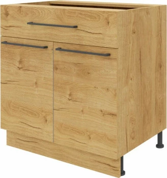 Szafka 80 dolna z drzwiami i szufladą Bellona z Easy Box (dąb soma ciemny) 