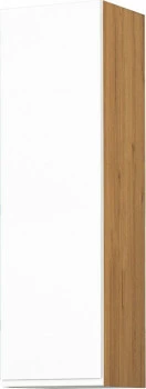 Szafka 30 górna lewa Kampara (Biały lakier/dąb Soma ciemny) 100cm 