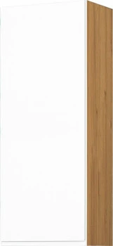 Szafka 40 górna prawa Kampara (Biały lakier/dąb Soma ciemny) 100cm 