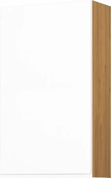 Szafka 50 górna prawa Kampara (Biały lakier/dąb Soma ciemny) 100cm 