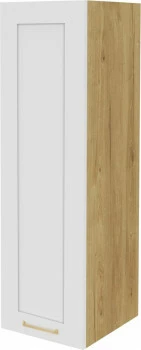 Szafka 30 górna prawa Laurencja (biały lakier mat/dąb Soma ciemny) 100cm