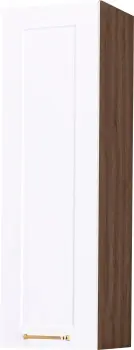 Szafka 30 górna prawa wys.100cm Laurencja (biały lakier mat/orzech Foresta) 