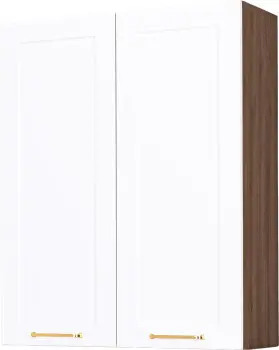 Szafka 80 górna wys.100cm Laurencja (biały lakier mat/orzech Foresta) 