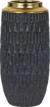 Wazon ceramiczny Konti 27 (czarny/złoty)